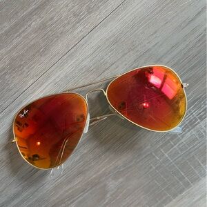 Ray-Ban flash lens aviator sunglasses